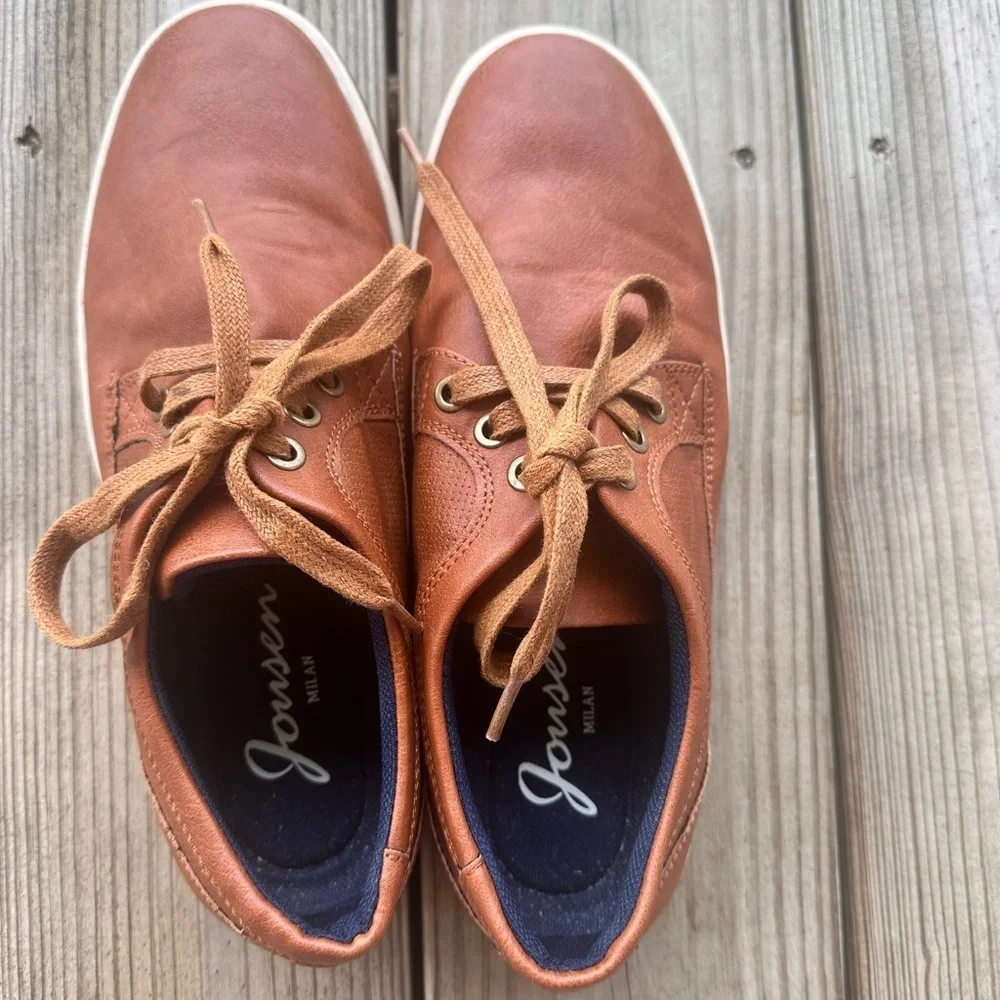 Jonsen Tan Leather Oxfords for Men